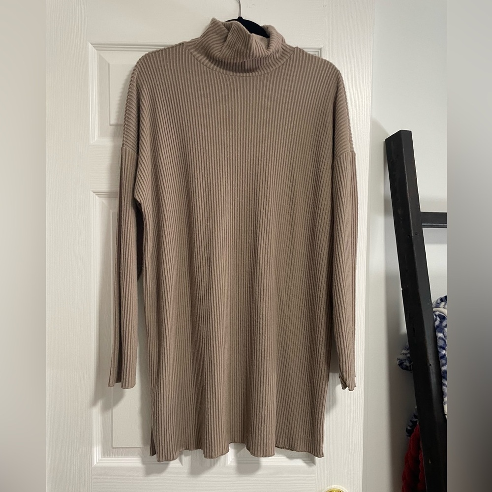 Forever 21 Ribbed Long Sleeve Sweater Dress Womens L